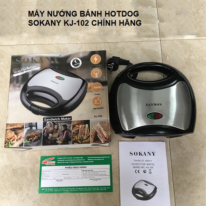 MÁY LÀM BÁNH HOTDOG SOKANY KJ-102