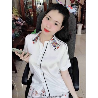 Bộ lụa Lá Bài Kiểu Mới