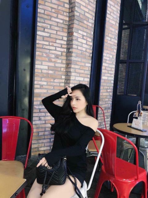 [Mã FAMAYWA giảm 10K đơn 50K] ÁO LỆCH VAI TAY DÀI XỎ NGÓN | BigBuy360 - bigbuy360.vn