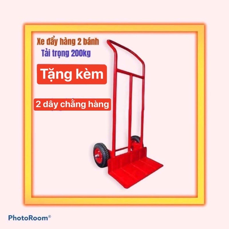 Xe đẩy hàng 2 bánh tải trọng 200kg màu đỏ