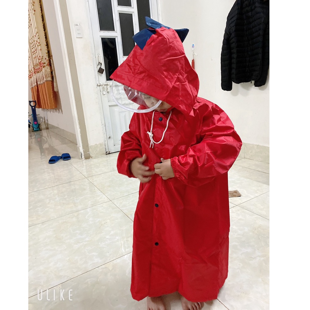 Áo mưa dễ thương cho trẻ em  - áo mưa hình khủng long siêu ngộ nghĩnh