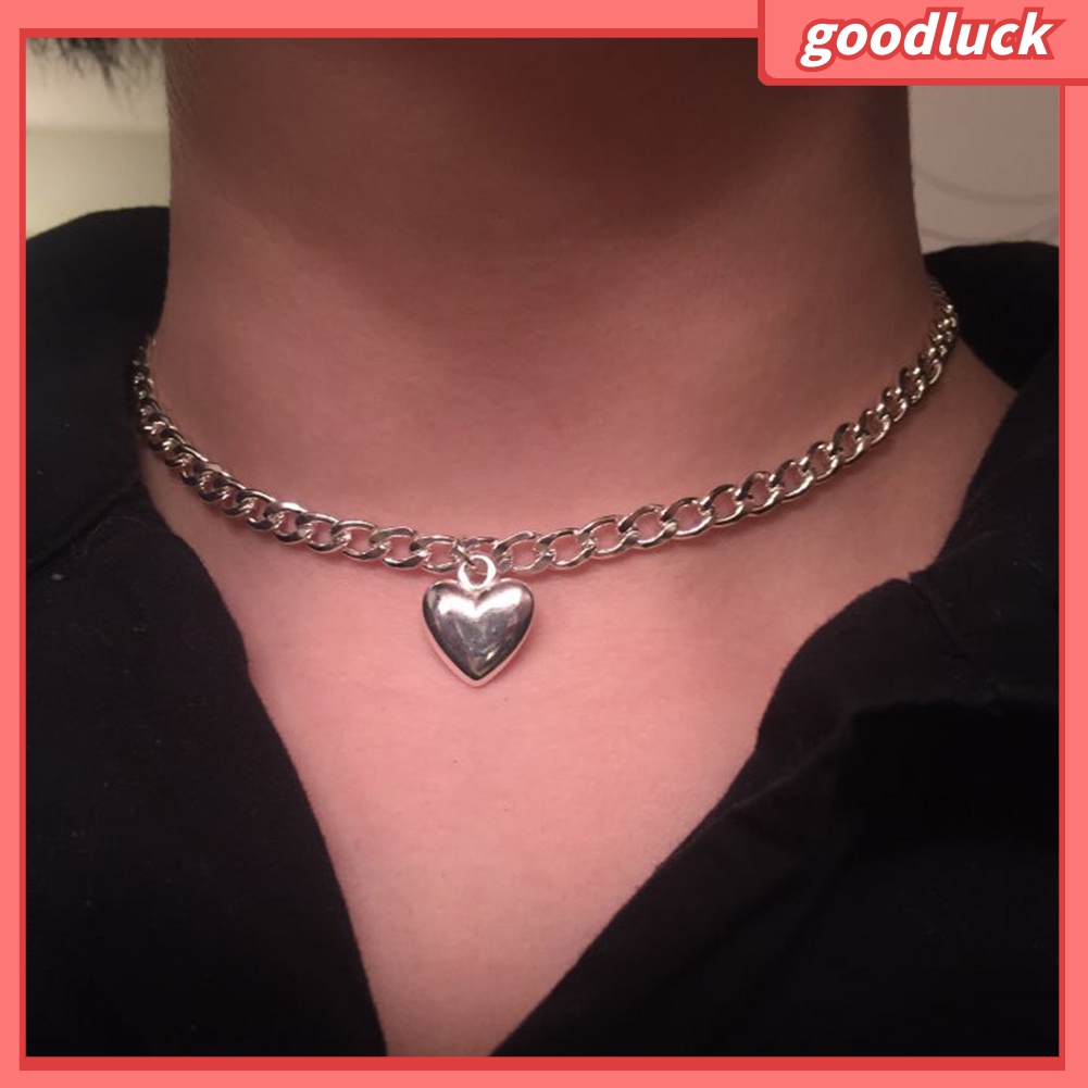 Dây Chuyền Choker Mặt Trái Tim Thời Trang Cho Nữ