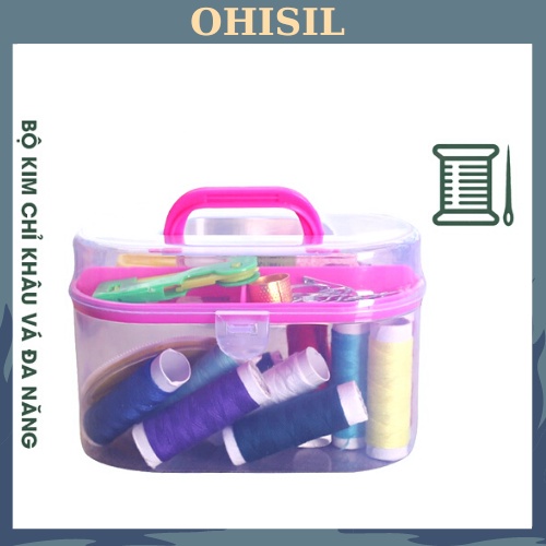 Bộ Kim Chỉ May Vá Đa Năng OHISIL Gồm 55 Món Kèm Hộp Đựng Trong Suốt [ MÃ B604 ]