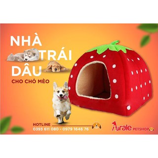 [FREESHIP] NHÀ QUẢ DÂU CHO CHÓ MÈO