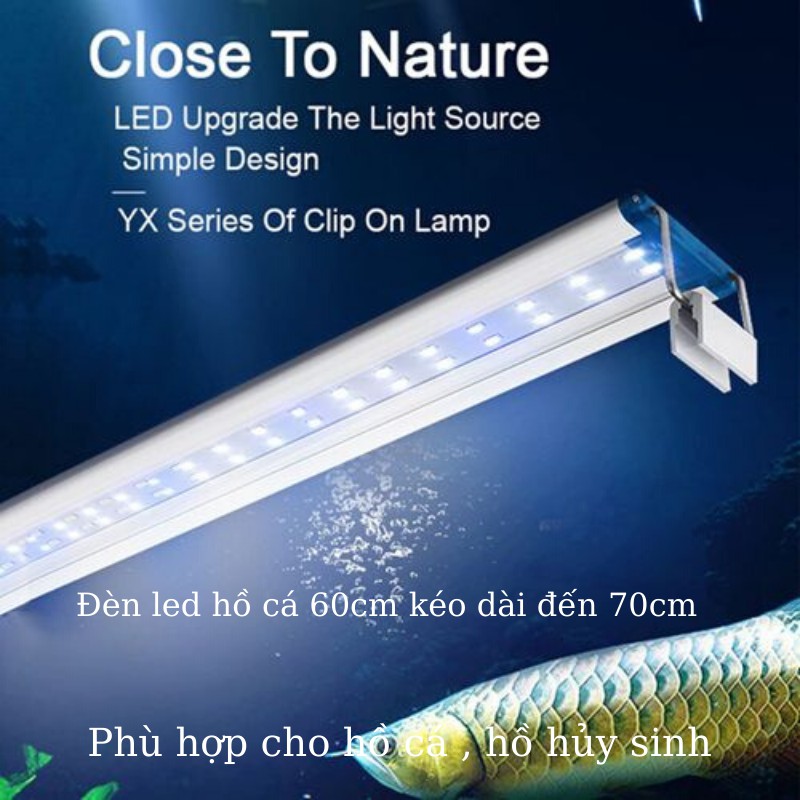 Đèn led hồ cá cảnh ÁNH SÁNG TRẮNG dành cho hồ cá , hồ thủy sinh từ 60 đến 70cm với ánh sáng trắng