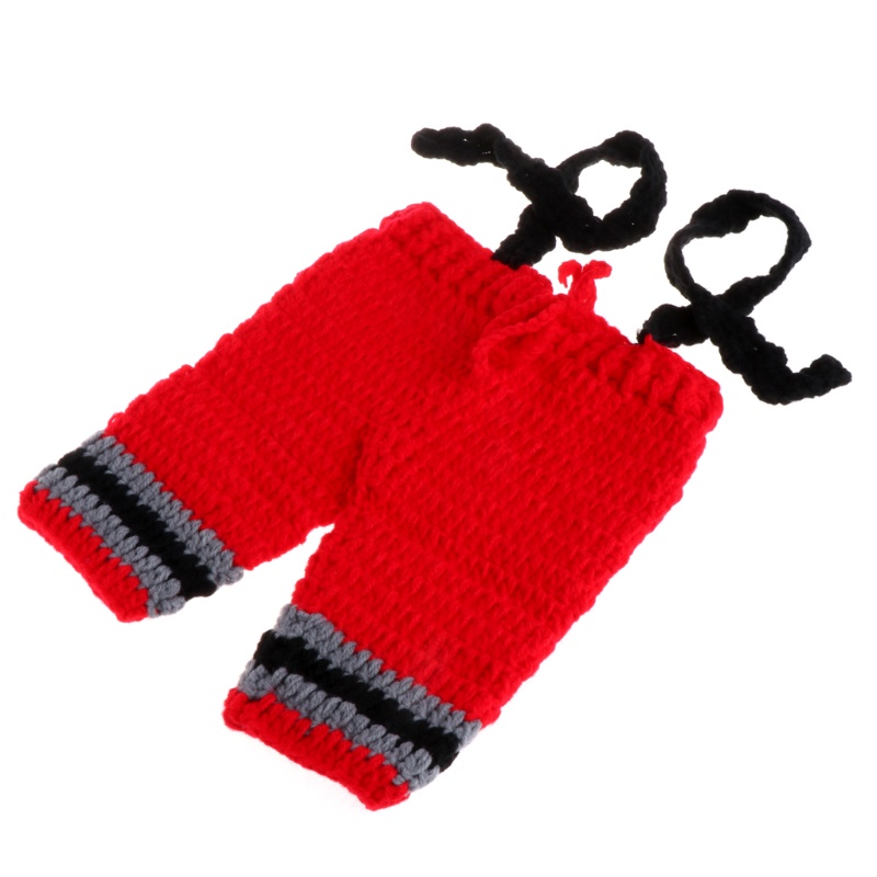 Bộ Quần Áo Đan Len Hình Lính Cứu Hỏa Dành Cho Trẻ Sơ Sinh