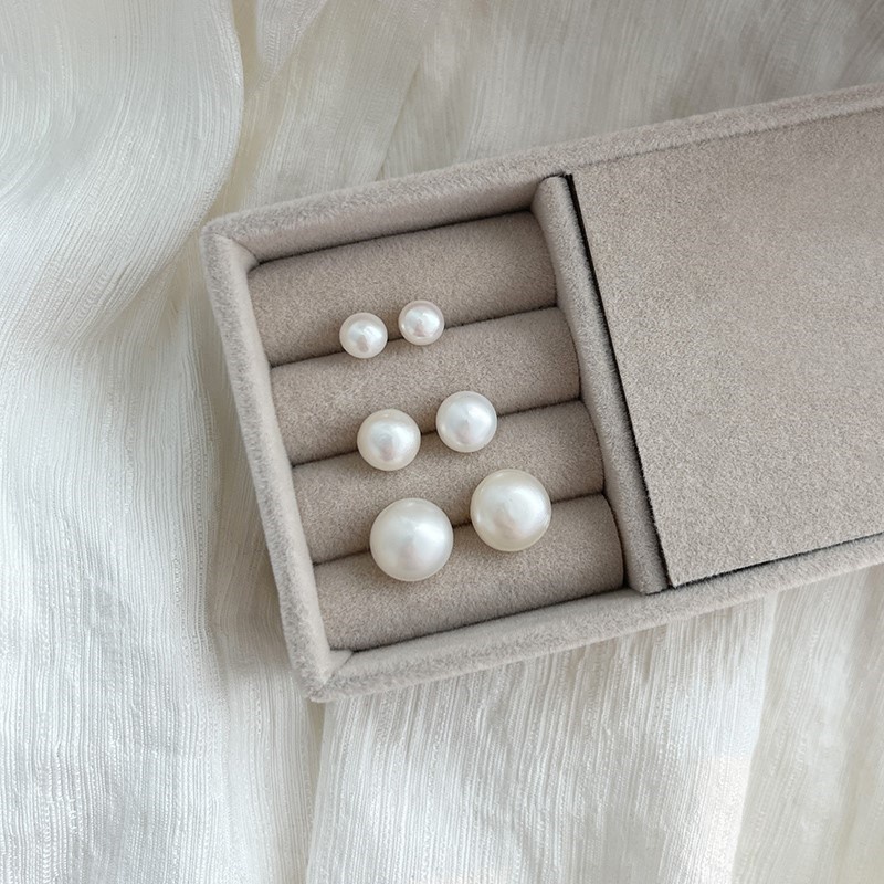 Khuyên Tai Đính Ngọc Trai Kiểu Dáng Đơn Giản Thanh Lịch Dành Cho Nữ