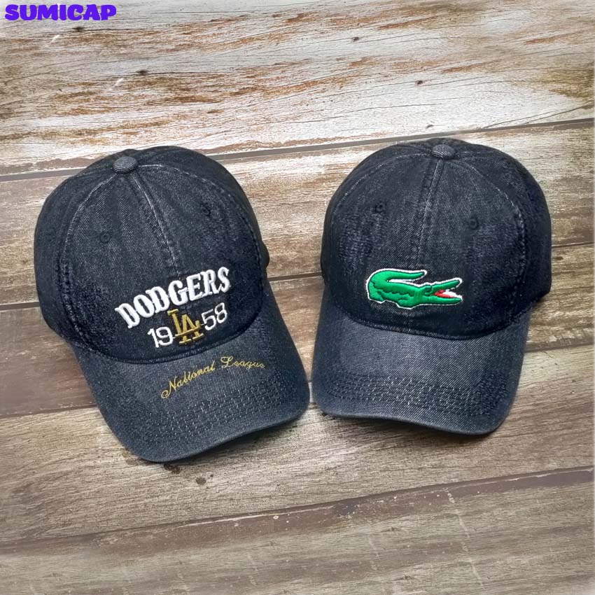 Mũ lưỡi trai nón kết nam nữ đẹp chất vải jean bò cao cấp thời trang cá tính màu đen