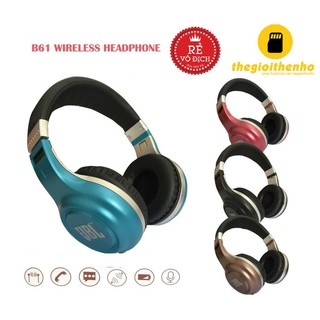 HEADPHONE BLUETOOTH JBL B61 - ÂM BASS MẠNH - CÓ HỖ TRỢ THẺ NHỚ (MÀU BẤT KÌ) - HÀNG CHÍNH HÃNG