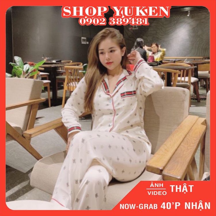 Bộ Pijama Luan Ong Tay Dài Cao Cấp