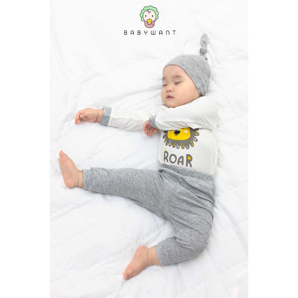 Bộ quần áo nằm phòng điều hòa cho bé từ 7 đến 19kg Roar