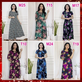 [Mã SPLEX447 Giảm 20k Đơn 0đ] Váy Đầm Trung Niên, Váy 3D Họa Tiết Hoa Dáng Dài Siêu Đẹp, Váy Cho Mẹ Ý Nghĩa