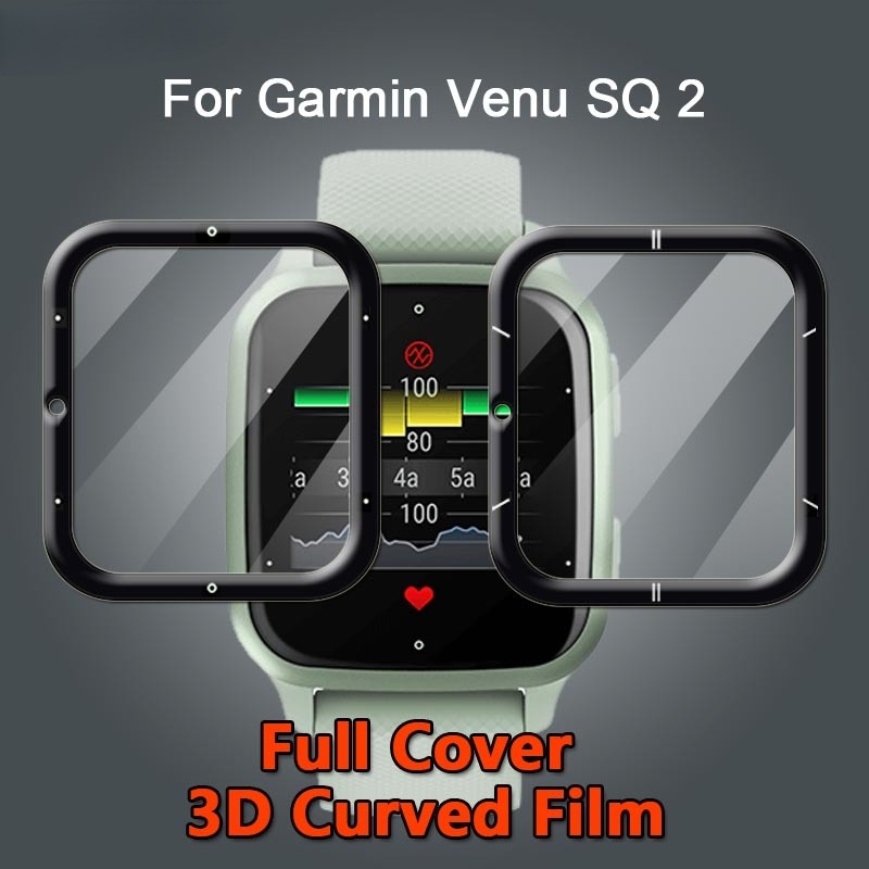 YIFILM Set 2 Kính Cường Lực 3D Bảo Vệ Màn Hình Đồng Hồ Thông Minh Garmin Venu SQ 2 Sq2