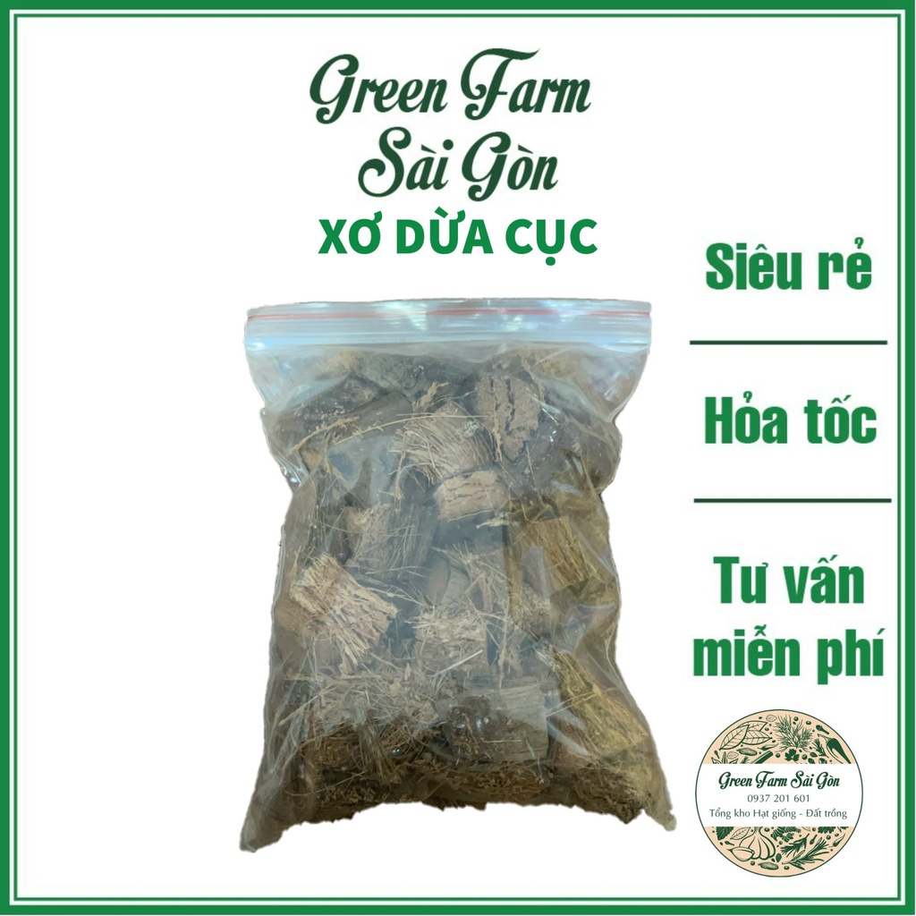 Xơ dừa cắt cục đã qua xử lỹ giá thể chuyên trồng lan kiểng lá