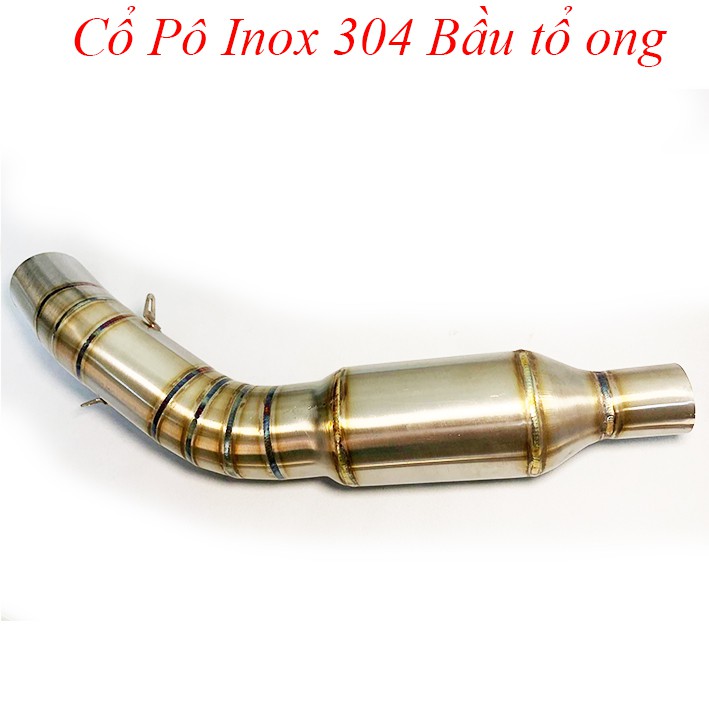 Cổ Pô Nối Zin Và Bầu Tổ Ong Inox304 Tùy Chỉnh Exciter, Winner, TFX, R15v3 &lt;TOPGEAR&gt;