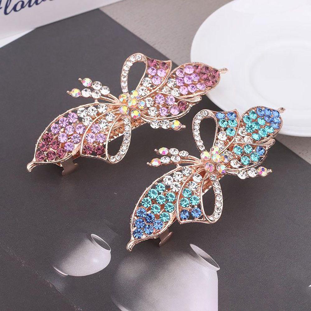 Kẹp Tóc Đuôi Ngựa Hình Bướm Phong Cách Vintage Thanh Lịch Giá Đỡ