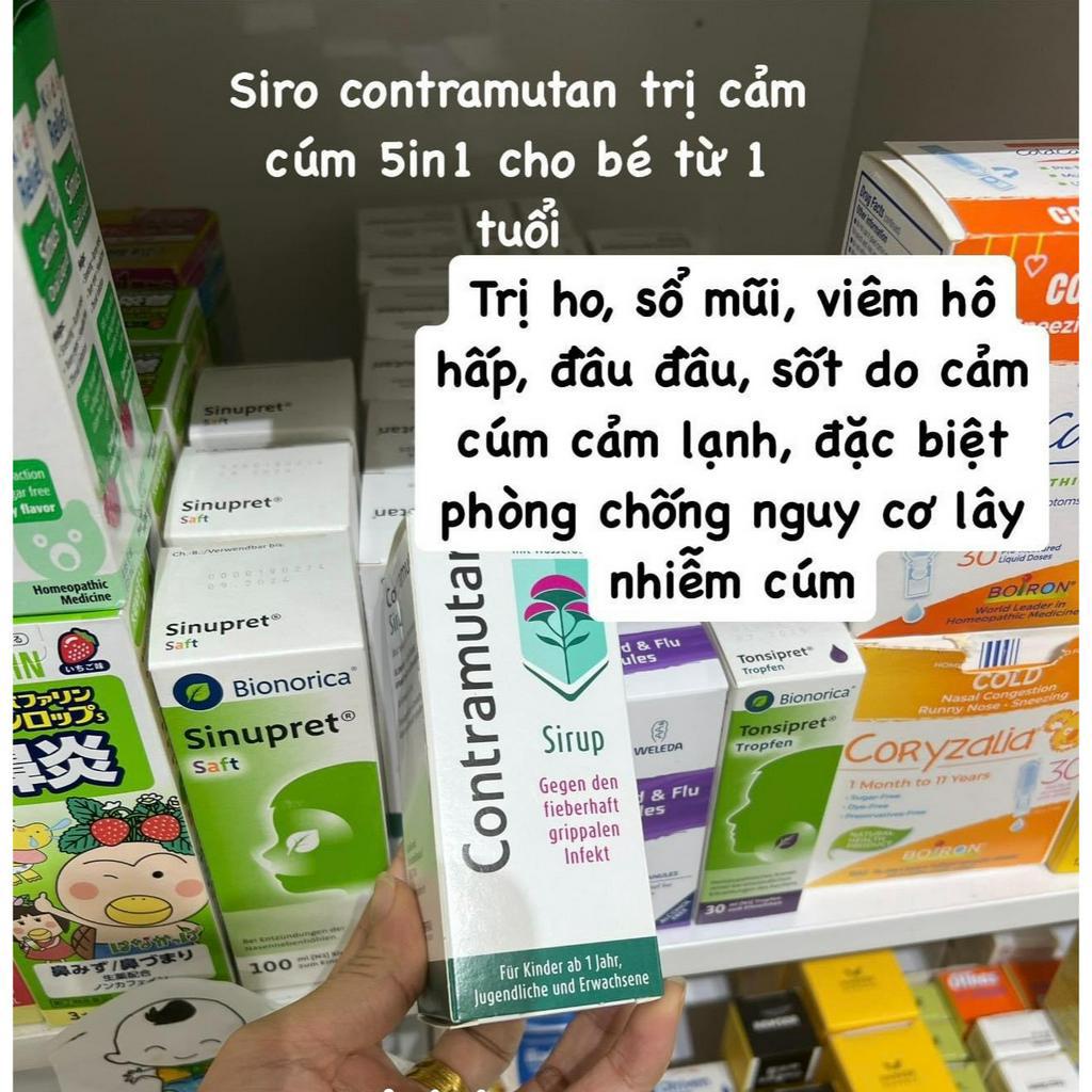 Siro cảm cúm cảm lạnh viêm hô hấp 5 in 1 Contramutan Nội địa Đức