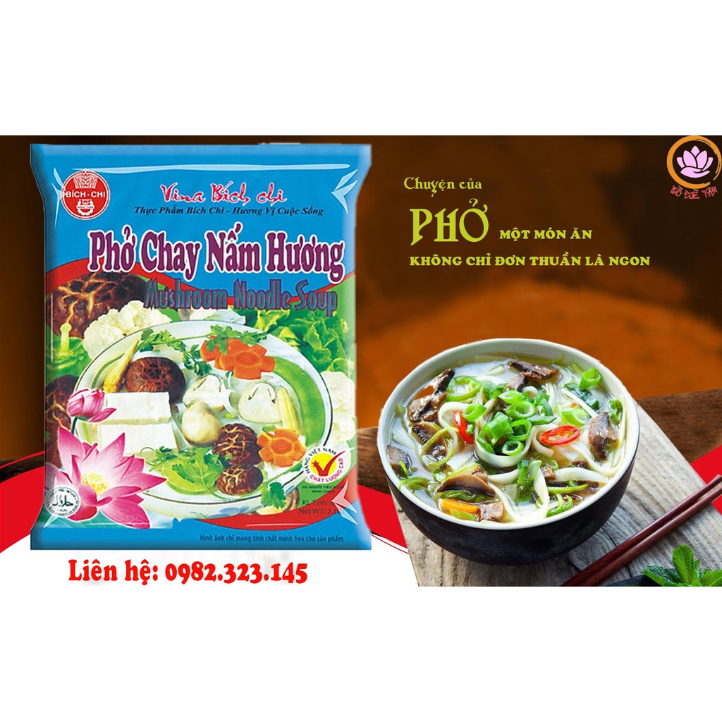 THÙNG 30 GÓI PHỞ CHAY NẤM HƯƠNG BÍCH CHI