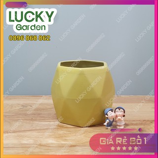 Chậu Gốm Sứ Bát Tràng Đa Giác