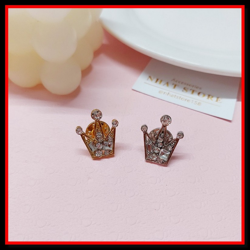 Cài Áo Vest Thời Trang Nam Nữ Hình Vương Miện Mini Siêu Dễ Thương