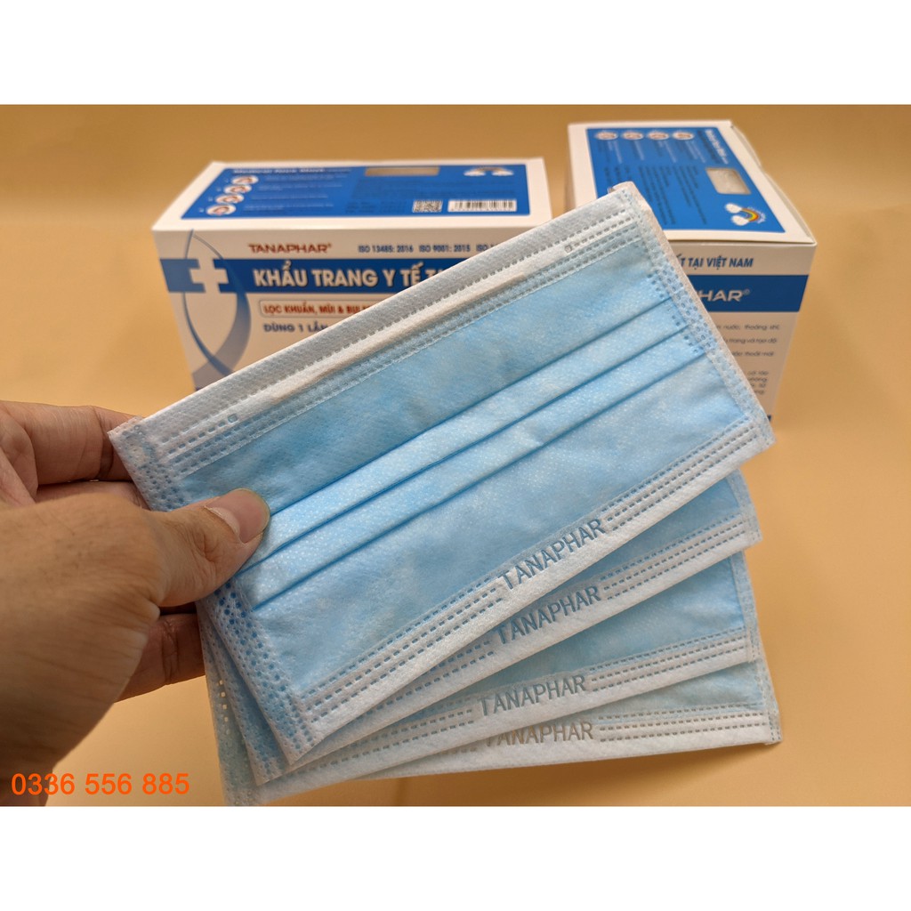 Khẩu trang y tế Tanaphar 3 lớp - Hộp 50 chiếc | BigBuy360 - bigbuy360.vn