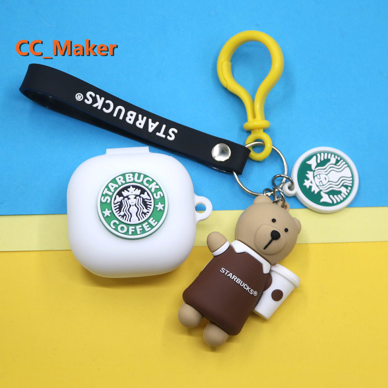 Vỏ hộp đựng tai nghe Samsung Galaxy Buds Live in hình Starbucks hợp thời trang