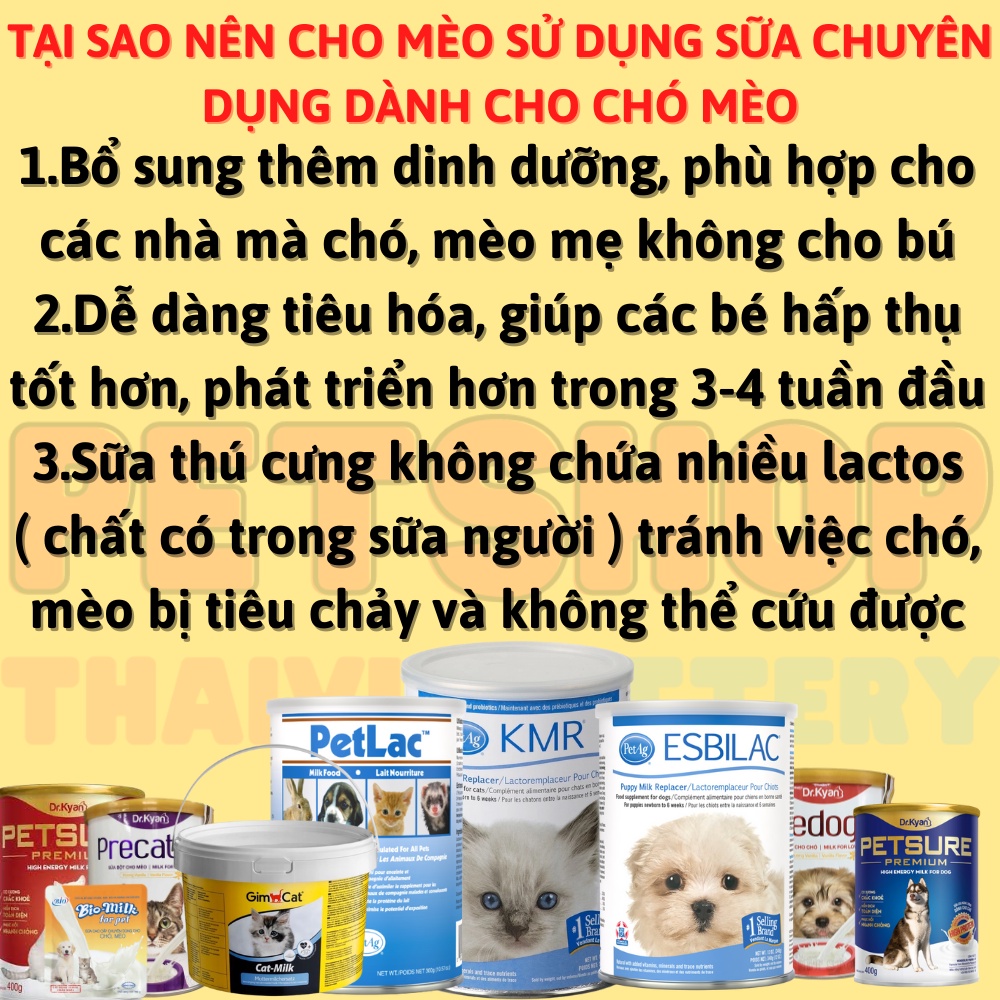 Sữa cho chó PETSURE 400g thức ăn cho chó Dr.Kyan