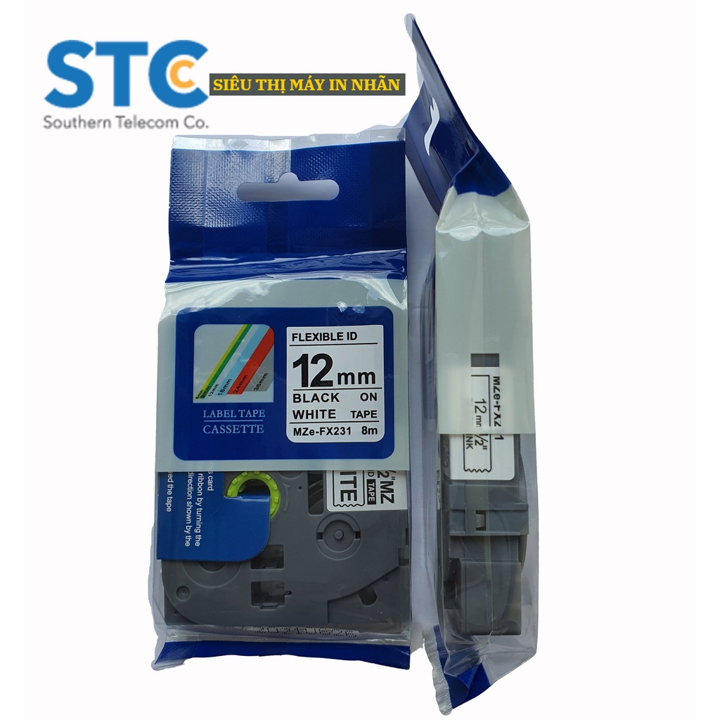 Nhãn tương thích với Brother TZE-221 / TZE-231 / TZE-241 / TZE-251 / TZE-261 / TZE-621 / TZE-631 / TZE-641 / TZE-651