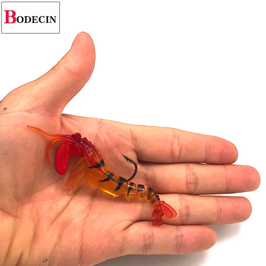 Mồi Câu Cá Giả Hình Tôm Mềm Phát Sáng Đa Năng