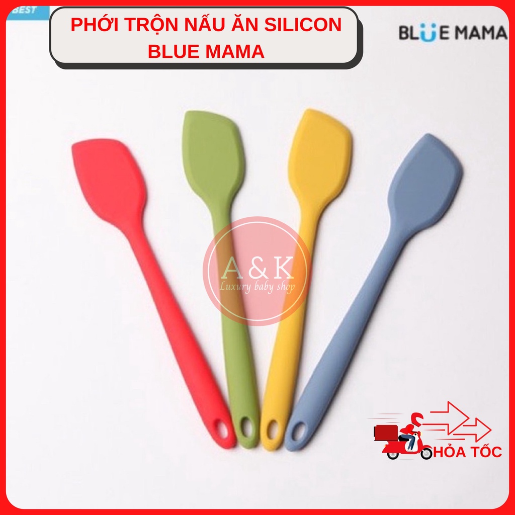 Phới trộn nấu ăn silicon cao cấp chính hãng modui bluemama Hàn Quốc