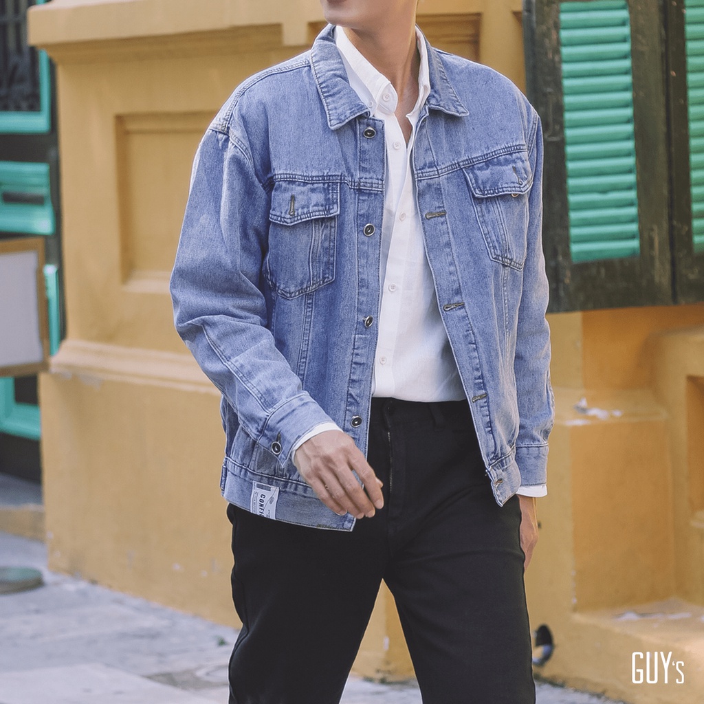 Áo khoác Denim Jacket GUY's Closet, Thiết kế hiện đại, Chất denim bền màu, Nhiều màu