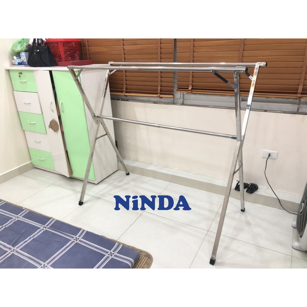 Giá phơi quần áo Inox gấp gọn NiNDA R-215