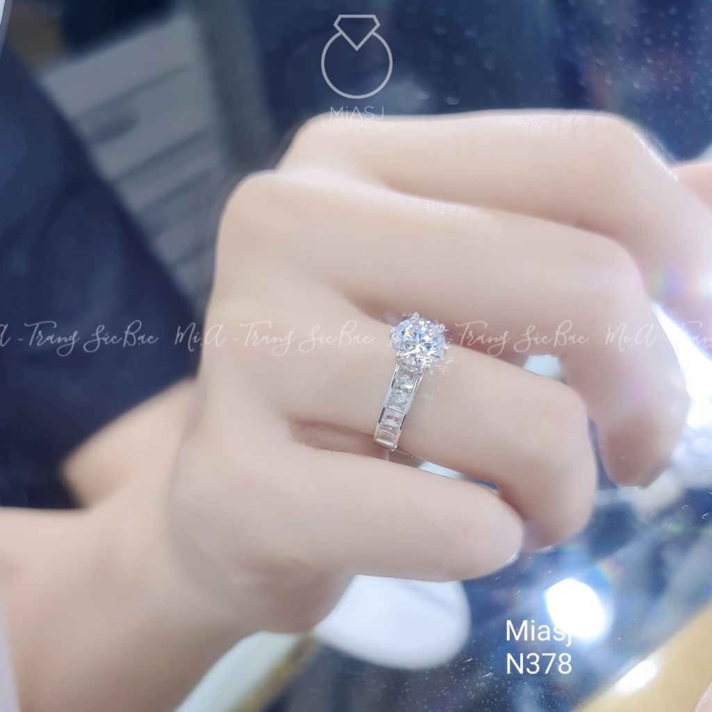 Nhẫn nữ bạc Ý S925 MiASJ nạm đá cao cấp N378