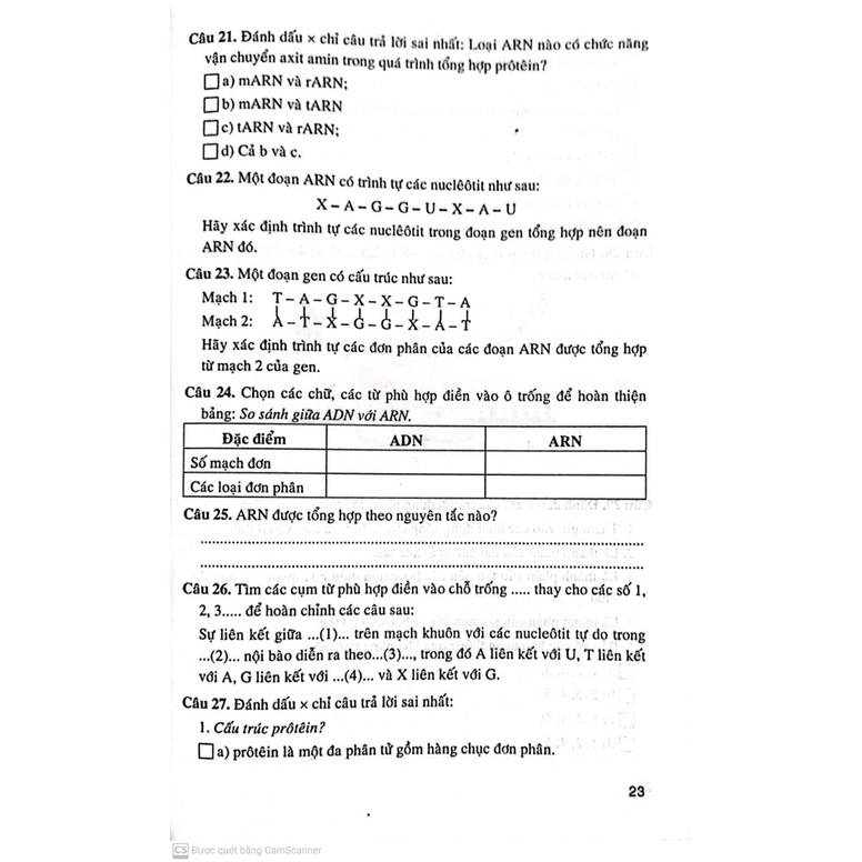 Sách - Câu hỏi và bài tập trắc nghiệm sinh học 9