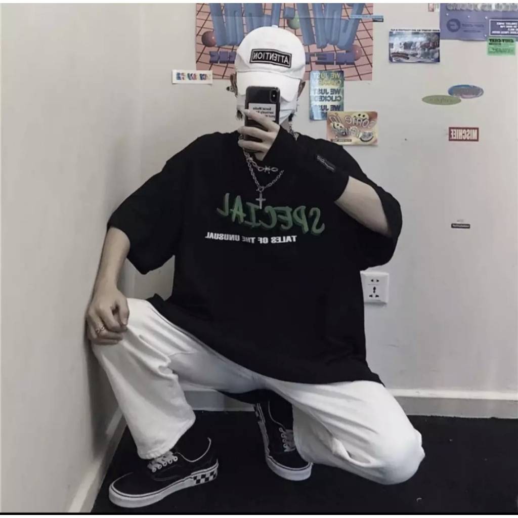 Áo thun nữ unisex form rộng tay lỡ in hình cổ tròn NAVISA AT237