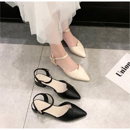 [SẴN 37 36 đen] Giày búp bê mũi nhọn đế 5cm Hàn Quốc | BigBuy360 - bigbuy360.vn