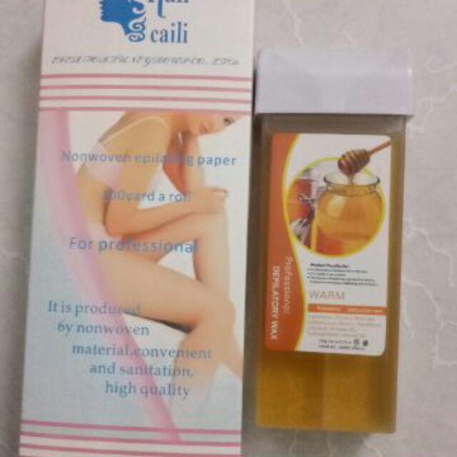 COMBO SÁP WAX LÔNG MẬT ONG depilatory wax VÀ GIẤY WAX LÔNG