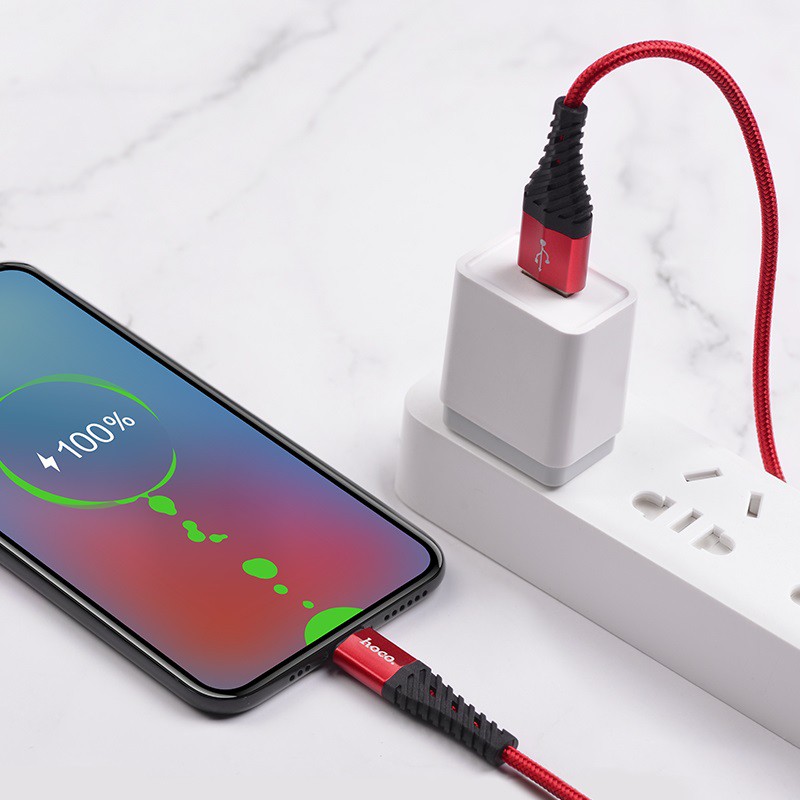 ⚡NowShip⚡Cáp Sạc Nhanh + Chống Gãy + Chống Đứt  Dây Sạc Lightning Type C USB Micro Hoco X38 3A Cho IPhone IPad Android