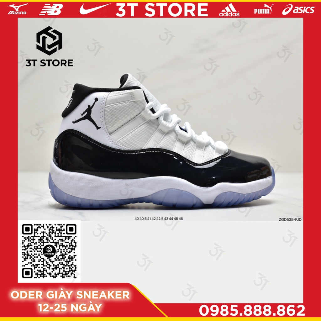 GIÀY SNEAKER MÃ SẢN PHẨM: AV2187-160_Nike Air Jordan 11 Retro Low"Concord Bred"AJ11_FULL BOX_FREE SHIP TOÀN QUỐC