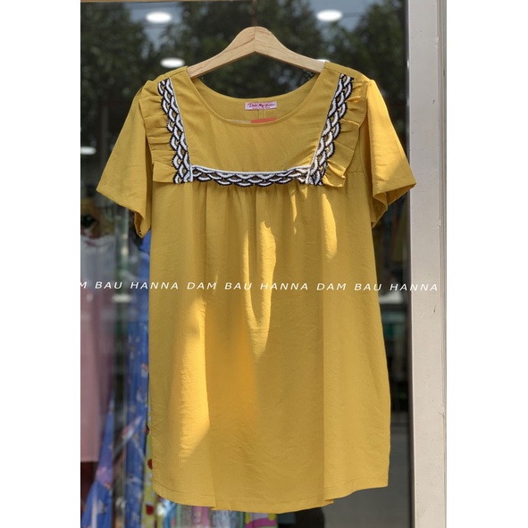 FREE SIZE 70-100KG Áo bầu công sở big size dễ thương vải cao cấp thoáng mát không xù không nhăn thấm mồ hôi