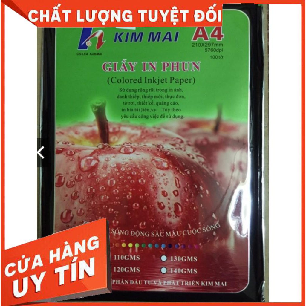 Giấy in phun Kim Mai ĐL115 A4
