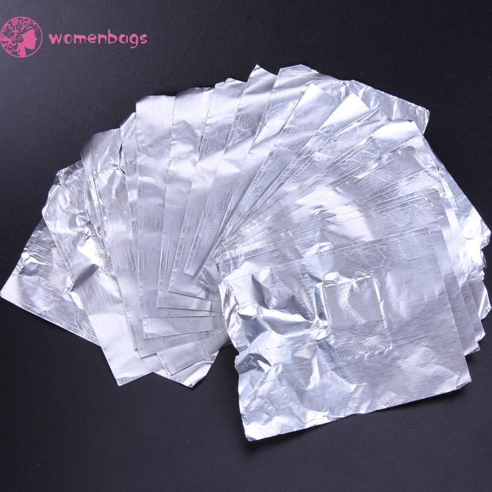 Set 100/200/300/500 Miếng Giấy Thiếc Bọc Ngâm Móng Tay<br>