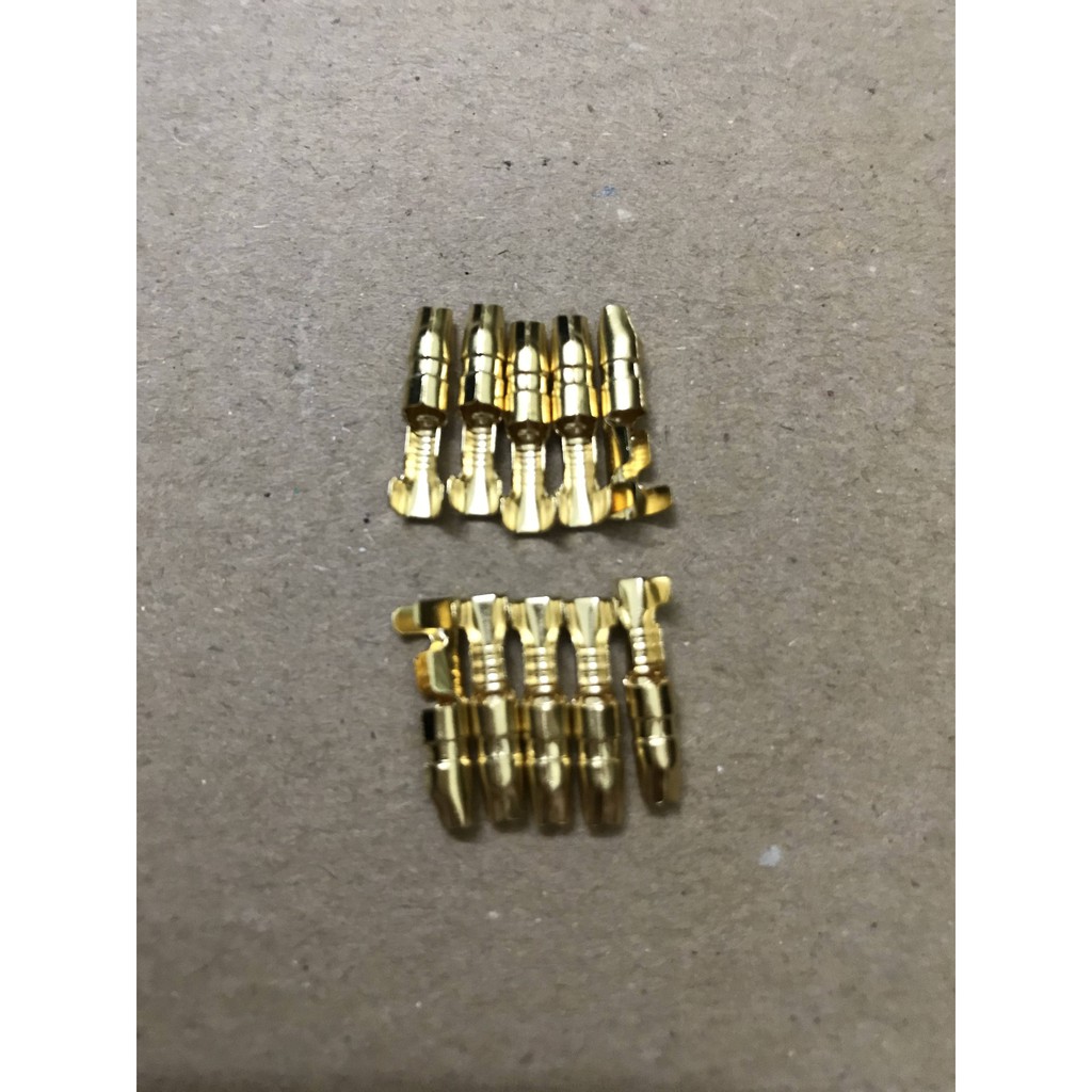 Đầu cos xe máy-ghim tròn 3.5 đầu đực -1 bịch 100 cái