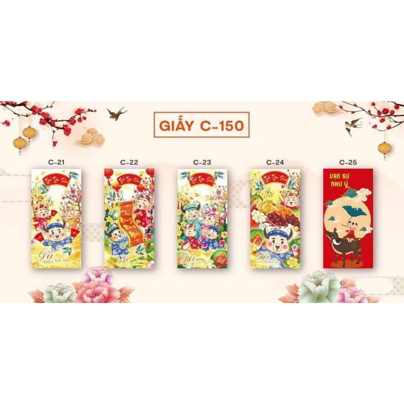 Bao lì xì tết 2021 giấy cao cấp (gần 30 mẫu)