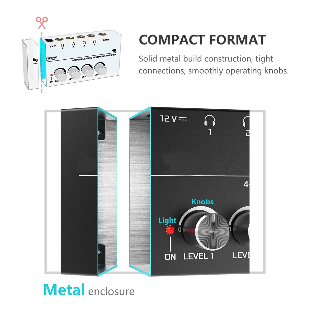 Bộ Khuếch Đại Âm Thanh Nổi Mini HA400 Với 4 Kênh Siêu compact HA400 Ue Cho Máy Trộn Ghi Âm / Âm