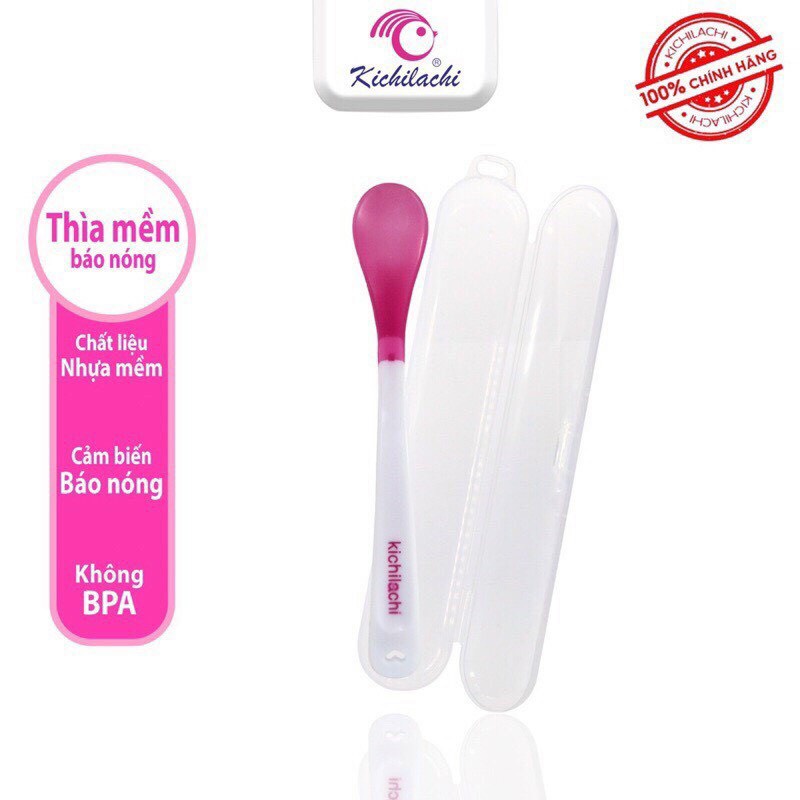 MUỖNG ĂN DẶM BÁO NÓNG KICHI CAO CẤP Cho Bé Ăn Dặm An Toàn Tiện Lợi