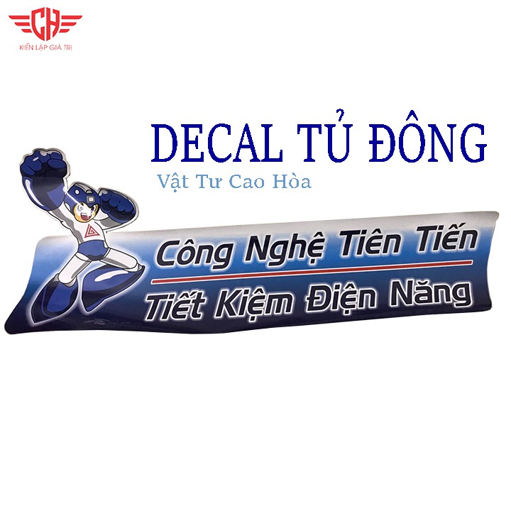TEM DECAL dán tủ đông nhiều mẫu - tem dán tủ kem mẫu lớn