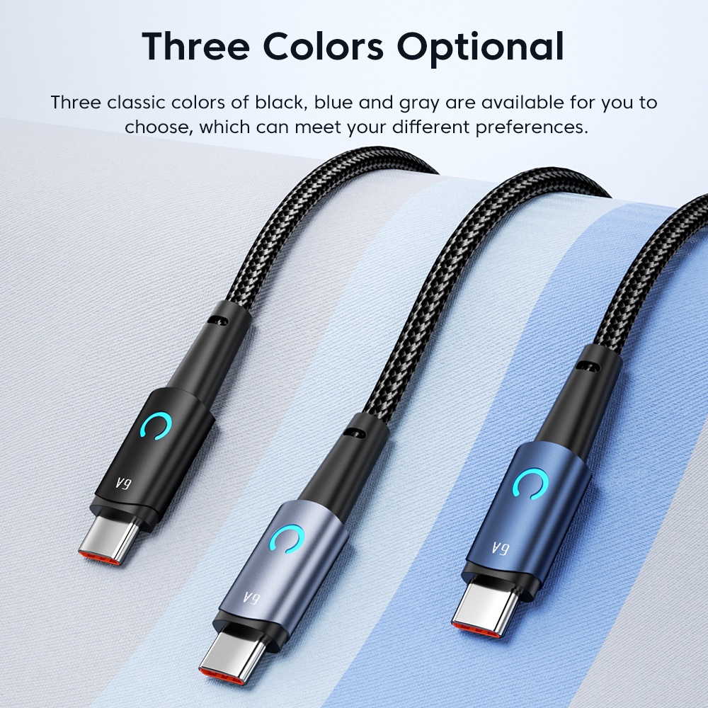 Cáp sạc Toocki LED USB C 66W 6A 2.4A Micro USB chuyên dụng