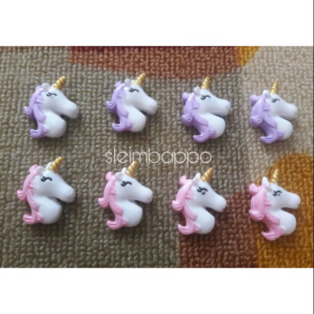 Charm  unicorn trang trí slime