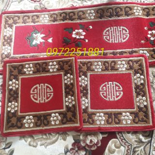 Bộ thảm ghế len chữ thọ cao cấp